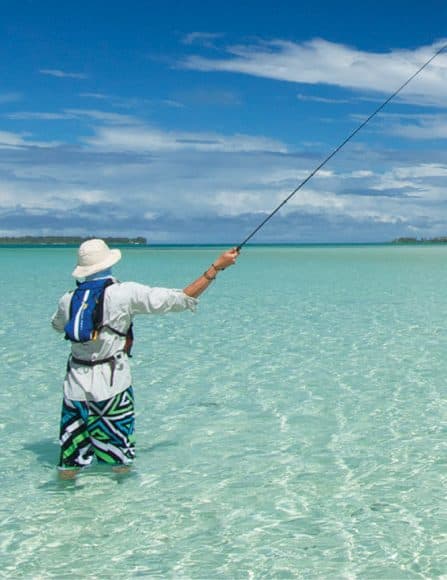 Fly fishing the flats off Hopkins
